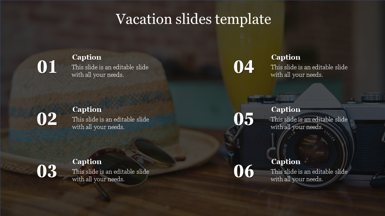 Vacation slides template
